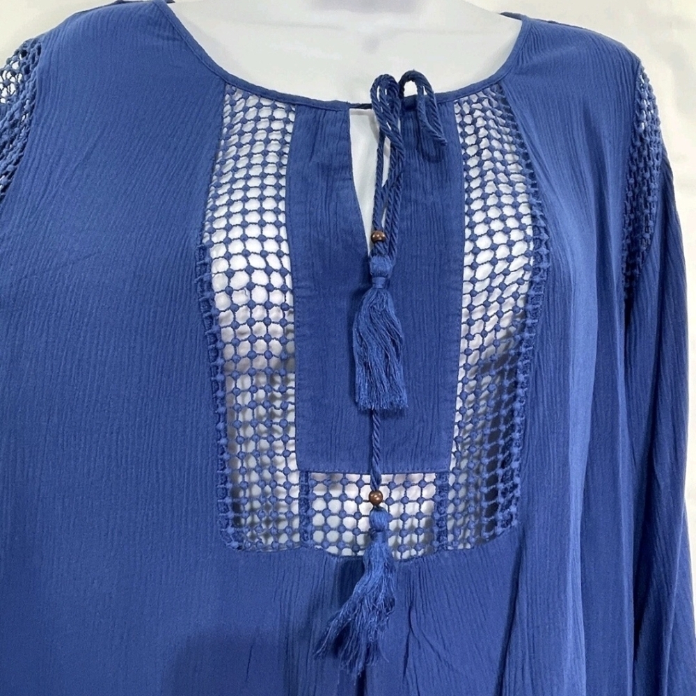 NWT Joseph A. Royal Blue Blouse XL - Picture 4 of 10